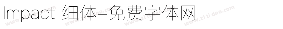 Impact 细体字体转换
